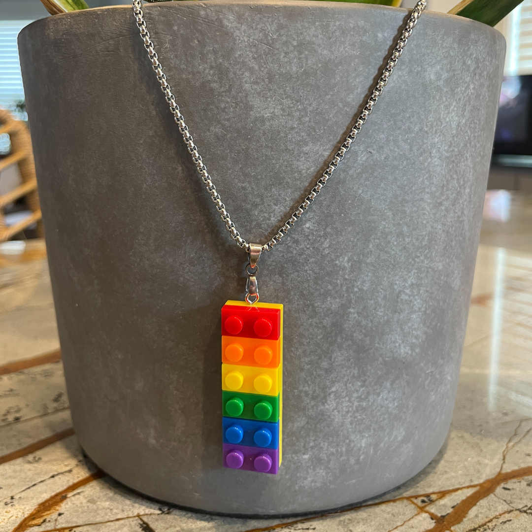 Rainbow Lego Necklace - Syzygy.Boston