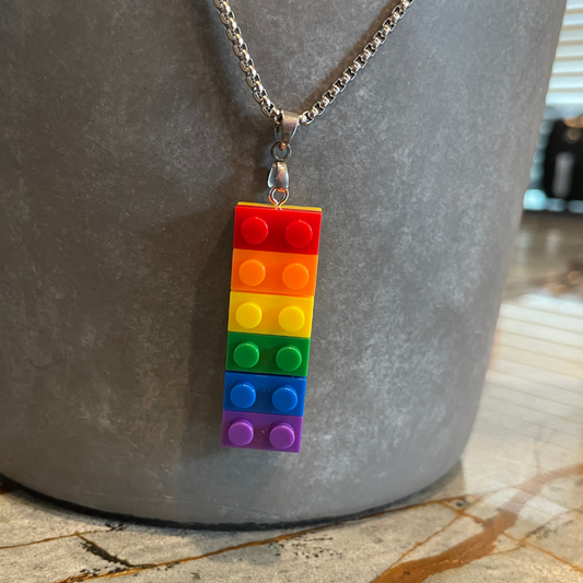 Rainbow Lego Necklace - Syzygy.Boston